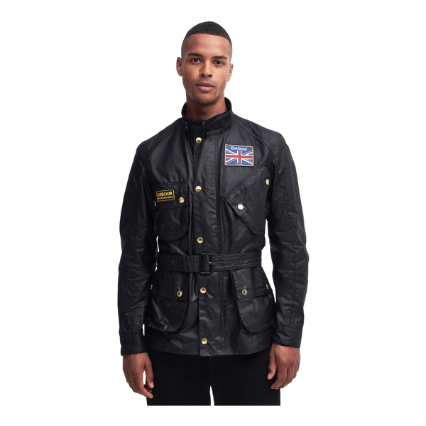 Barbour International Union Jack Jacket in Black