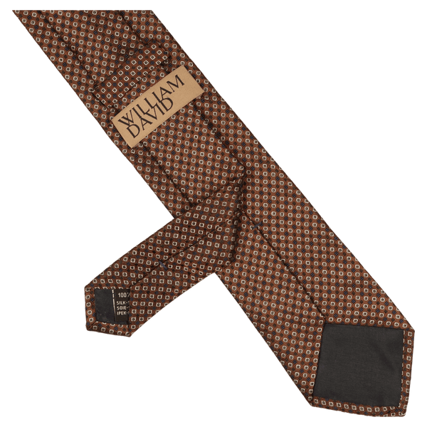 William David Small Neat Pattern Woven Tie