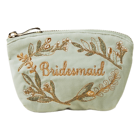 Elizabeth Scarlett Olive Branch Bridesmaid Velvet Coin Purse