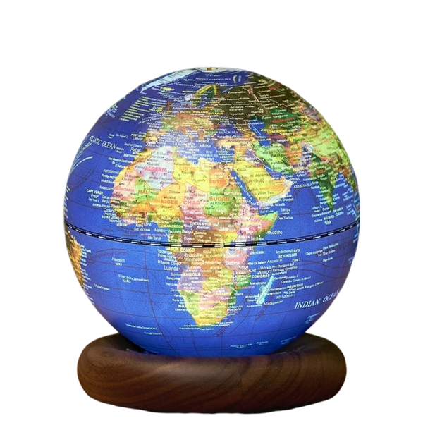 Gingko Atlas Globe Dark Ocean Blue Mini Lamp