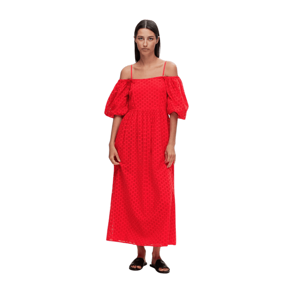 Selected Femme Anelli 3/4 Off-Shoulder Maxi Dress