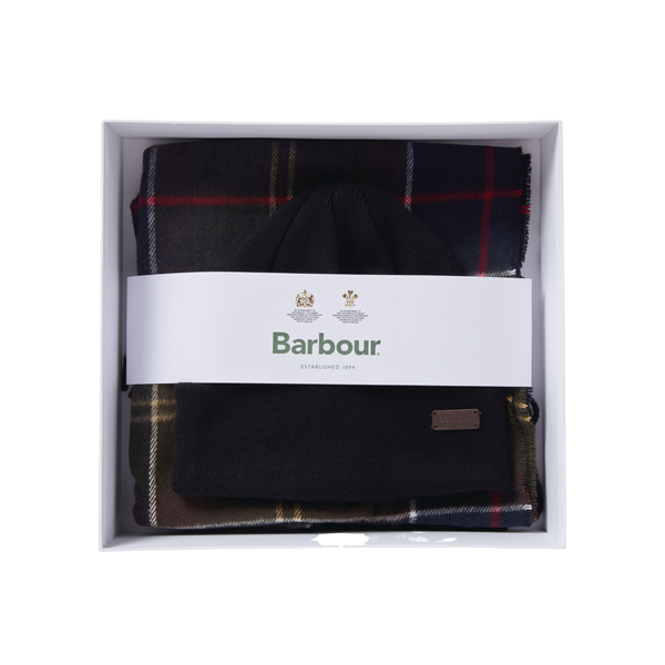 Barbour Swinton Beanie & Galingale Scarf Gift Set