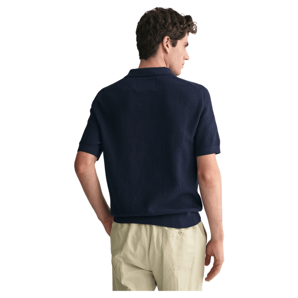 GANT Structured Cotton Short Sleeve Polo Shirt