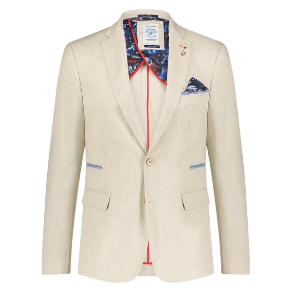 A Fish Named Fred Linen Look Trim Blazer for Men