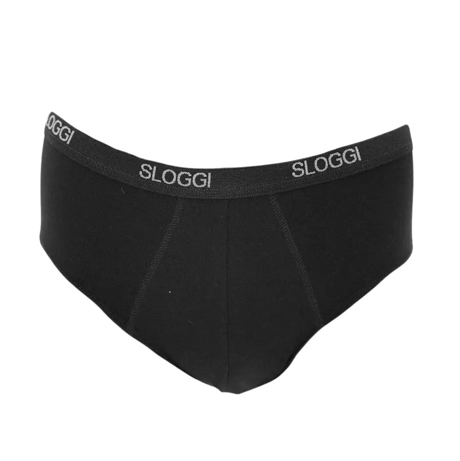 Sloggi Mens Midi Brief Set In Black | Coes