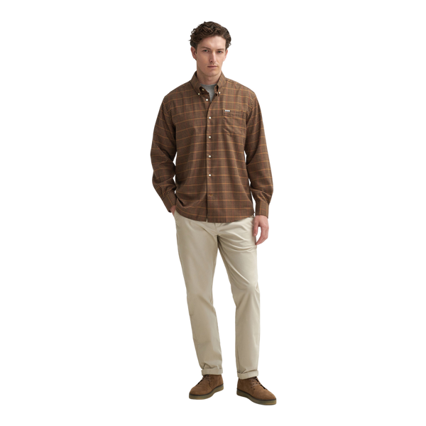 Barbour Henderson Regular Fit Thermo Weave Checked Long Sleeve Shirt