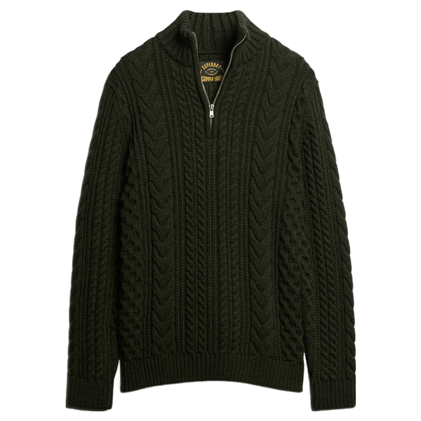 Superdry Vintage Jacob Cable Knit 1/4 Zip Jumper