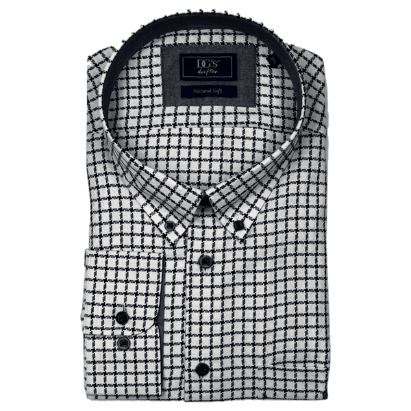 DG's Drifter Geometric Checked Long Sleeve Shirt