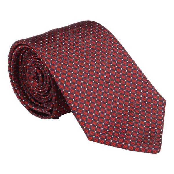 William David Small Neat Pattern Woven Tie