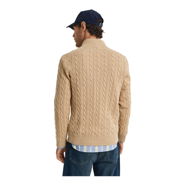 GANT Cotton Cable Knit Half Zip Sweater