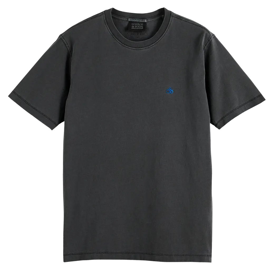 Scotch & Soda Garment Dye Logo Embroidery Tee For Men | Coes