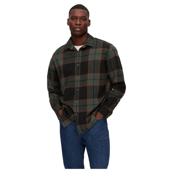 Selected Regowen Long Sleeve Flannel Shirt for Men