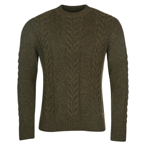 Barbour Essential Cable Knit Crew Neck Jumper