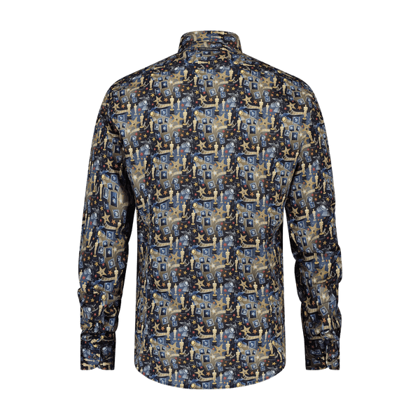 A Fish Named Fred Oscars Print Long Sleeve Shirt for Men