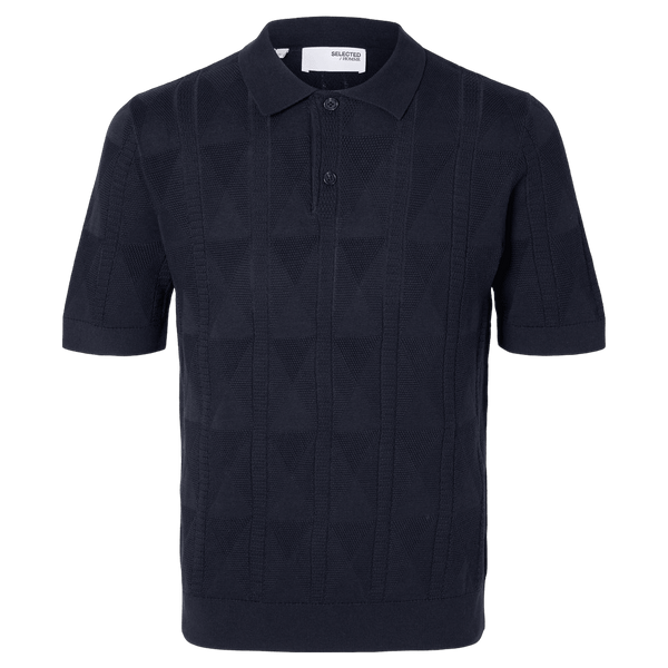 Selected Tenn Short Sleeve Knit Structure Polo for Men