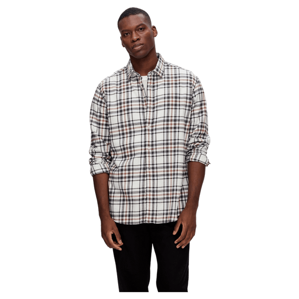 Selected Regowen Long Sleeve Flannel Shirt for Men