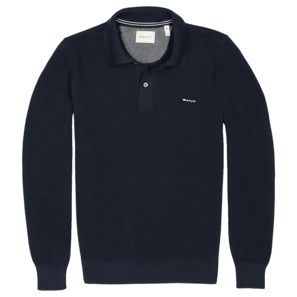 GANT Cotton Pique Long Sleeve Polo Shirt