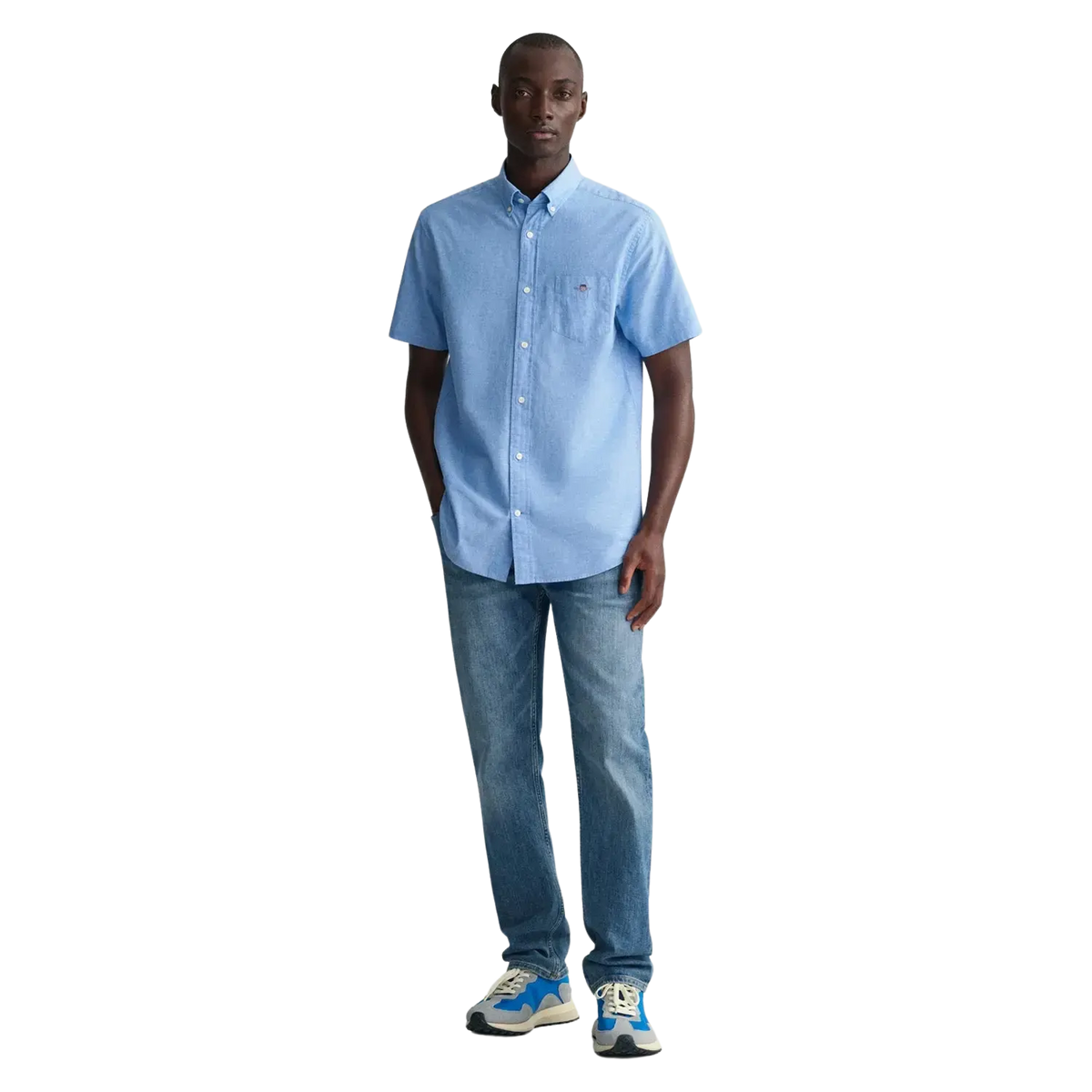 Gant Short Sleeve Linen Blend Shirt For Men | Coes