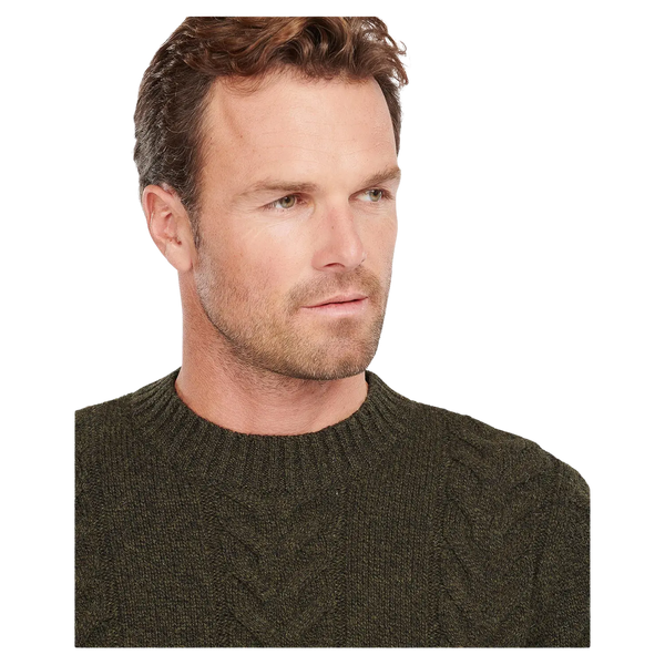 Barbour Essential Cable Knit Crew Neck Jumper