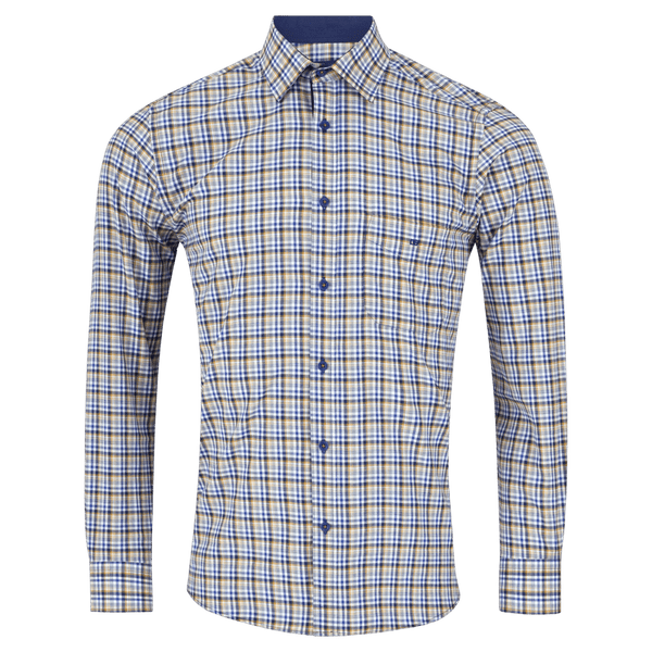 DG's Drifter Point Collar Check Long Sleeve Shirt