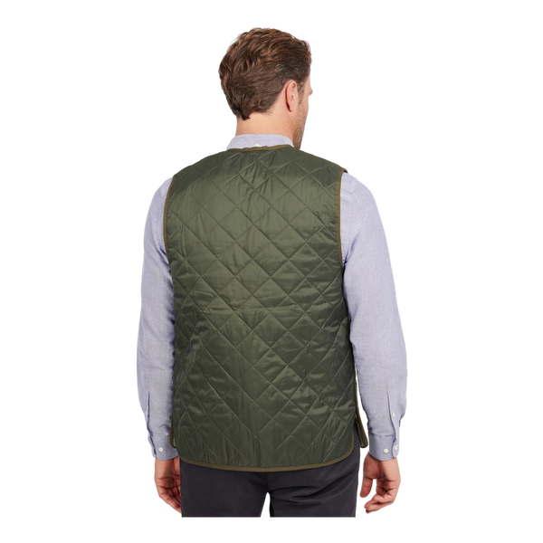 Barbour Quilted Waistcoat/Zip-in Liner in Olive & Ancient