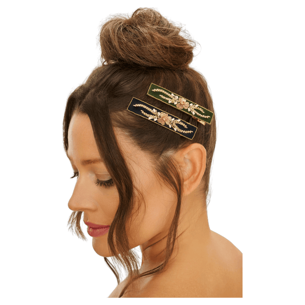 Powder Bouquet Bar Hairclips Pack of 2