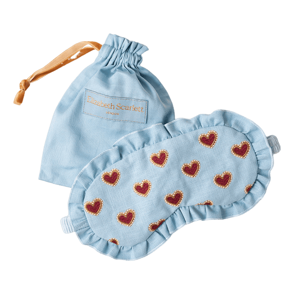 Elizabeth Scarlett Love Hearts Cotton Eye Mask