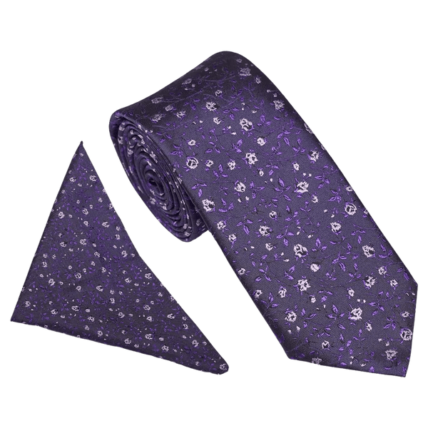 William Turner Occasion Tiny Floral Tie and Pocket Square Set