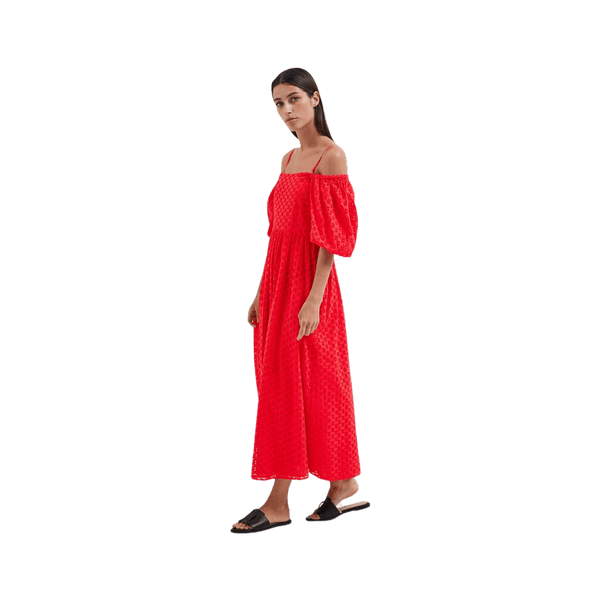 Selected Femme Anelli 3/4 Off-Shoulder Maxi Dress