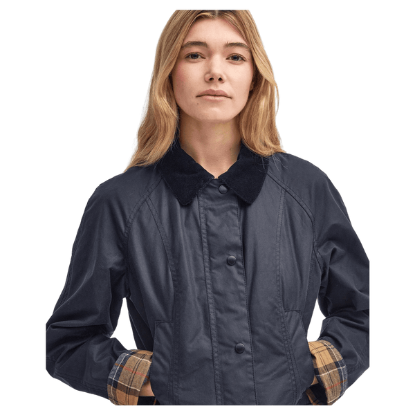 Barbour Beadnell Wax Jacket in Navy