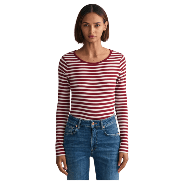 GANT Slim Striped Long Sleeve T-Shirt