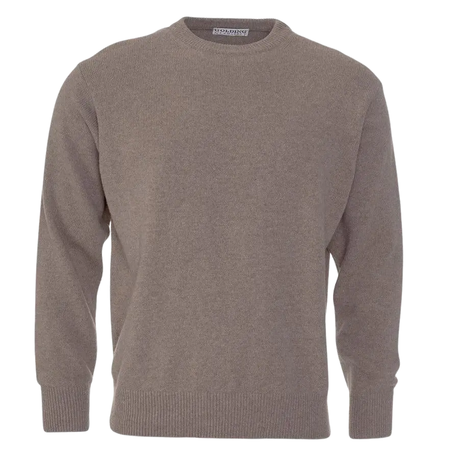 Golding Lambswool Crew Neck Sweater In Fawn | Coes