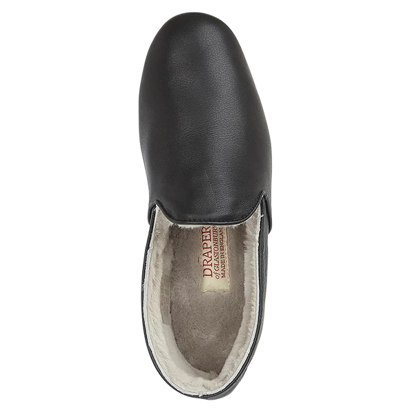 Draper of Glastonbury Albert Leather Slipper With Sheepskin Lining for Men