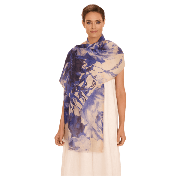 Powder Linen/Cotton Mix Scarf