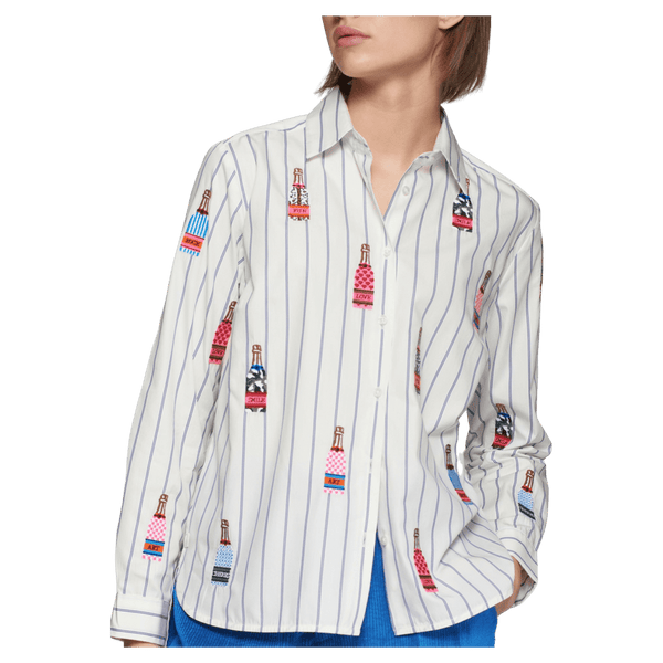 Vilagallo Isabella Embroidered Long Sleeve Shirt