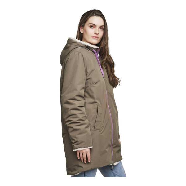 Rino & Pelle Javin Reversible Hooded Coat With Faux Fur Lining