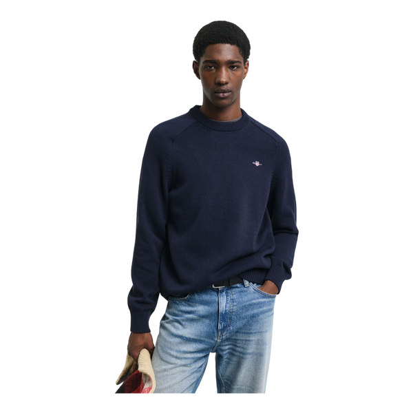 GANT Casual Cotton Saddle Crew Neck Sweatshirt