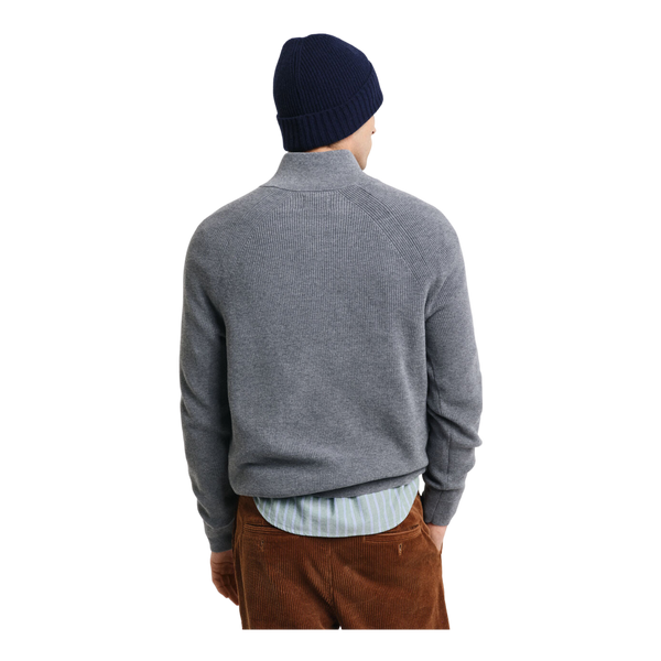 GANT Ribbed Cotton Wool Half Zip Sweater