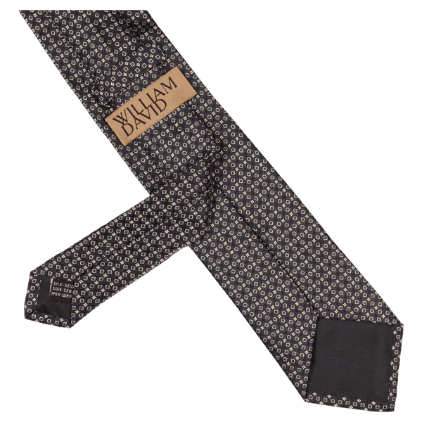 William David Small Neat Pattern Woven Tie