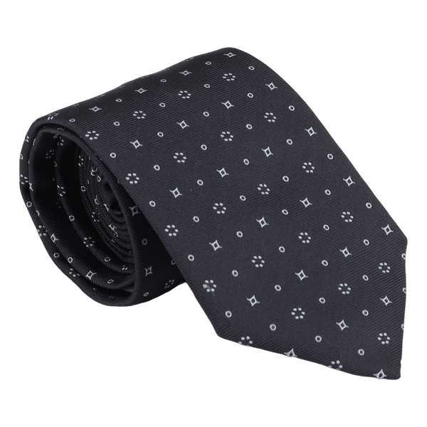 William David Small Neat Pattern Woven Tie