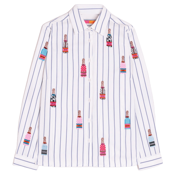 Vilagallo Isabella Embroidered Long Sleeve Shirt