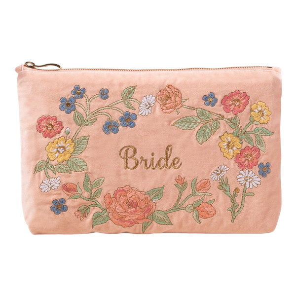 Elizabeth Scarlett Floral Bride Everyday Velvet Pouch