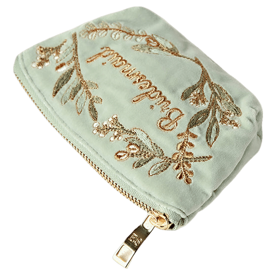 Elizabeth Scarlett Olive Branch Bridesmaid Velvet Coin Purse