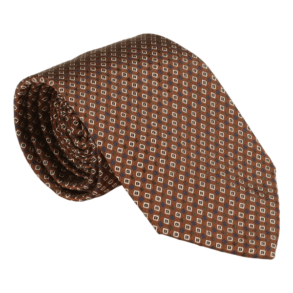 William David Small Neat Pattern Woven Tie