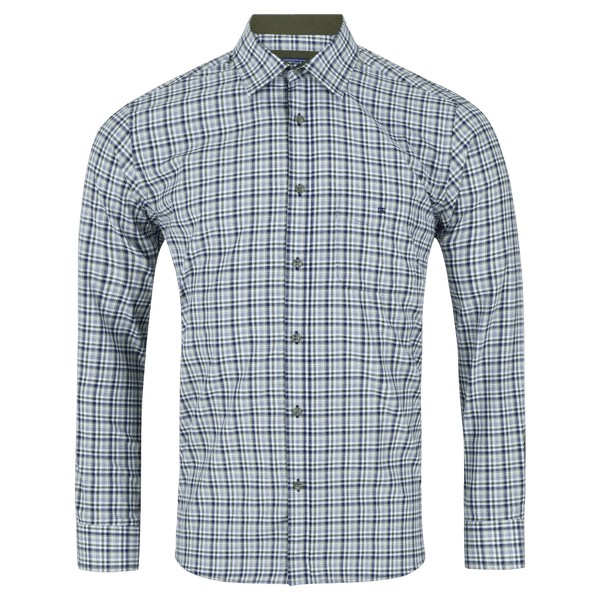 DG's Drifter Point Collar Check Long Sleeve Shirt