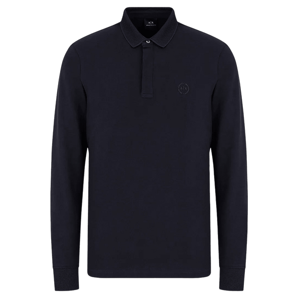 Armani Exchange Slim Fit Long Sleeve Polo Shirt