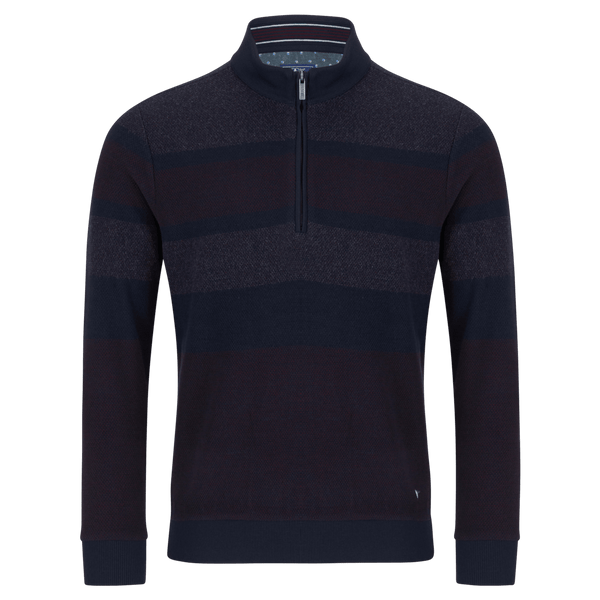 DG's Drifter 1/4 Zip Stripe Marl Sweatshirt