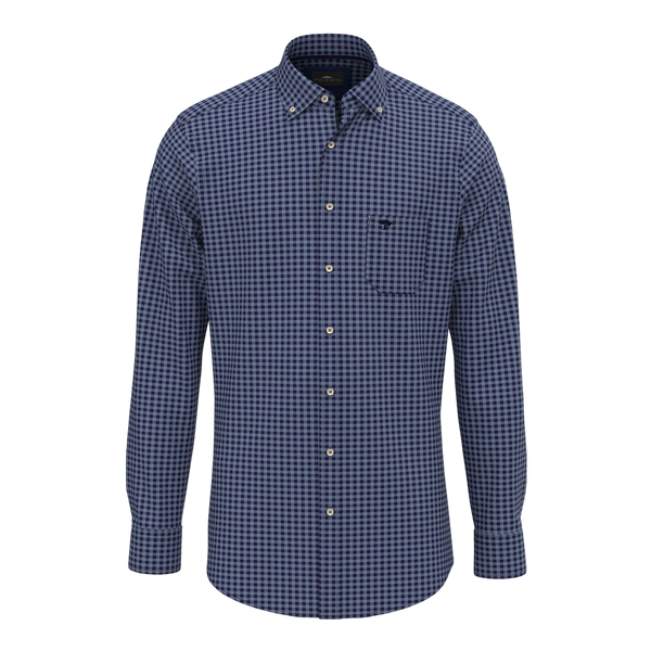 Fynch-Hatton Small Check Button Down Shirt for Men