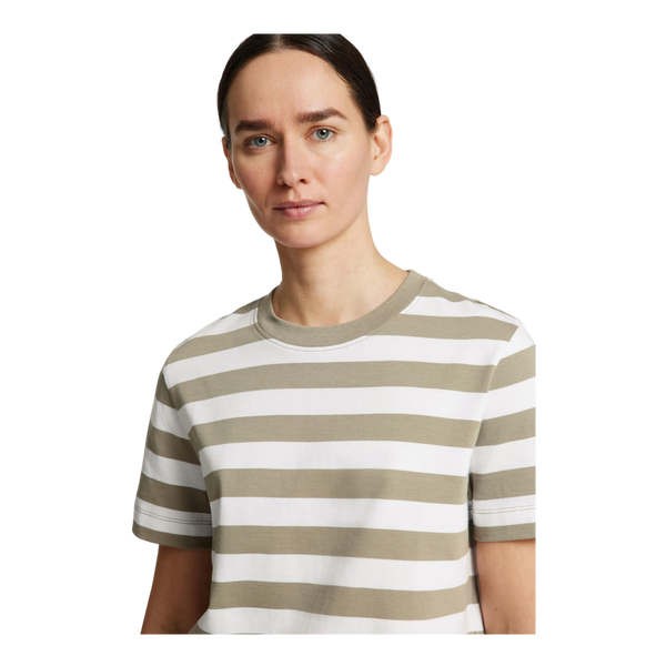 Selected Femme Short Sleeve Striped Boxy Fit T-Shirt