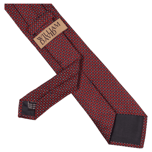 William David Small Neat Pattern Woven Tie